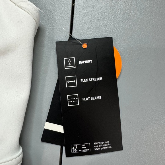 Ideology Womens Athletic Activewear Bra Size 2X White Removable Pads Wide Straps - Picture 4 of 11